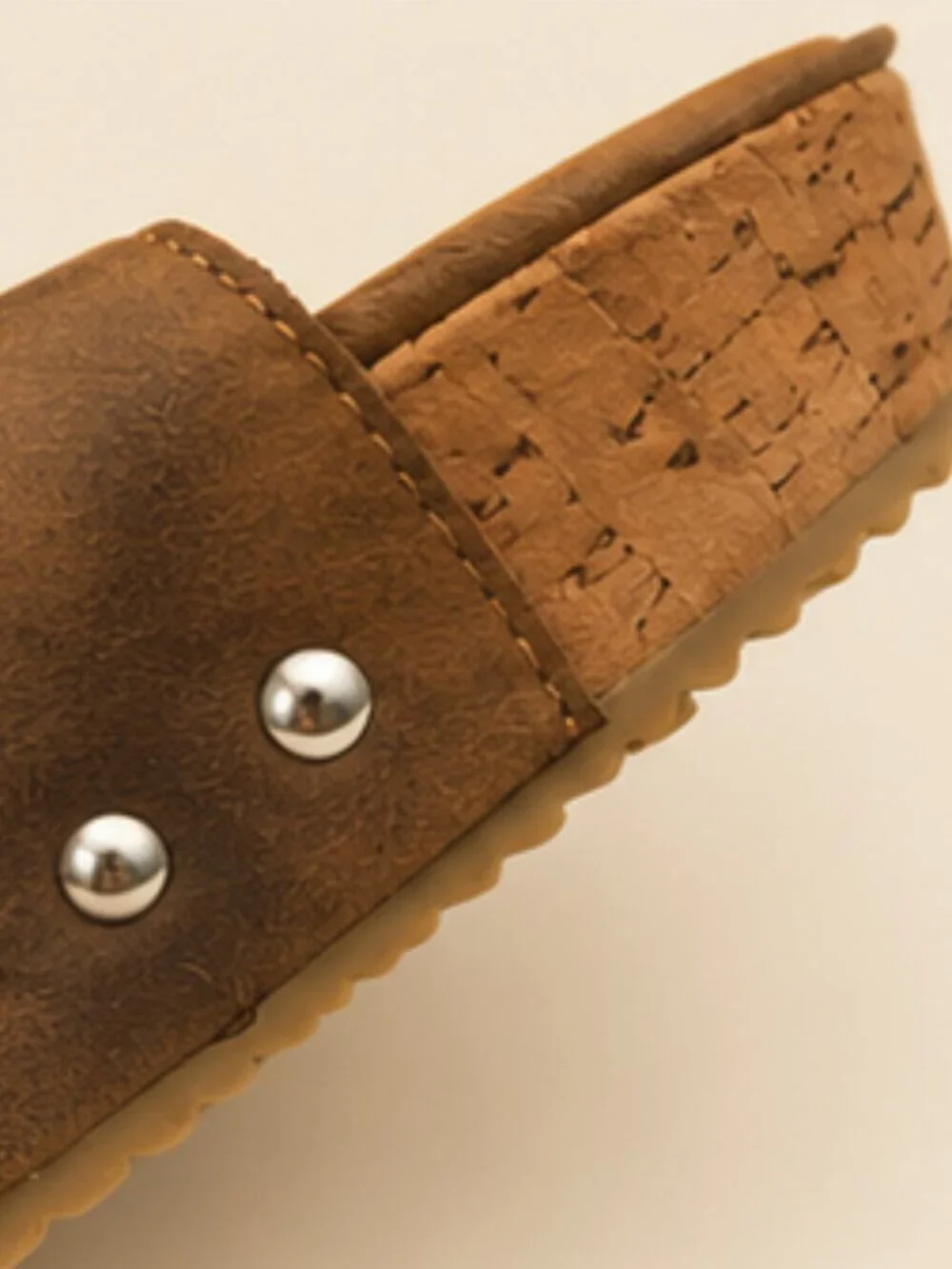 Minimalist Boho Cottagecore NWT Wedge Sandals Australian Neutral Leather FME 38